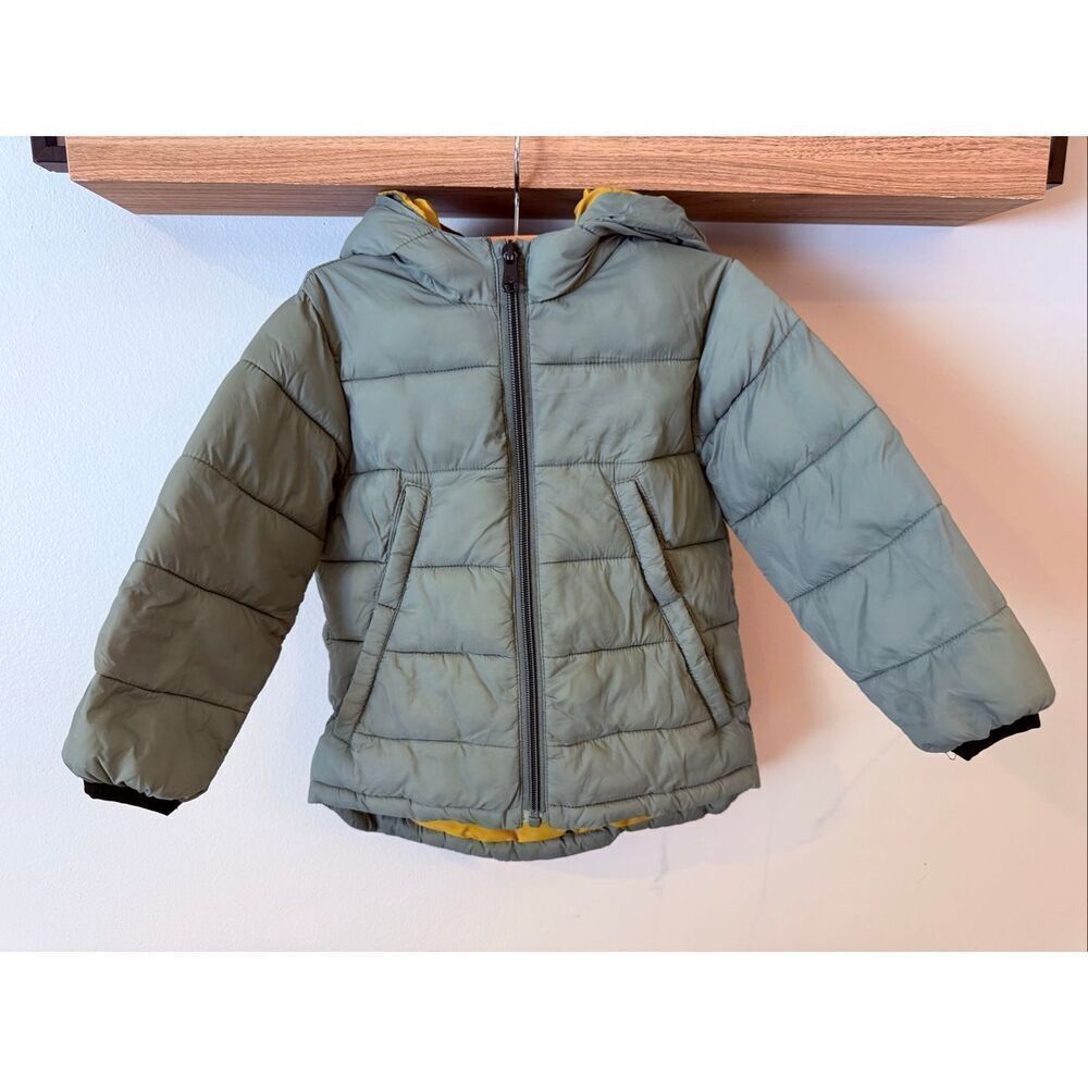 ZARA Baby Sage Green Medium Weight Puffer Coat